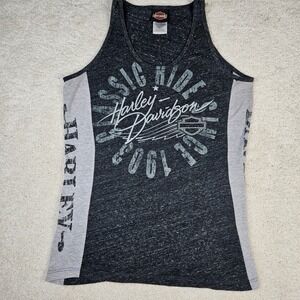 Harley Davidson Tank Top Womens L Classic Ride‎ Paducah KY Sleeveless Gray Black